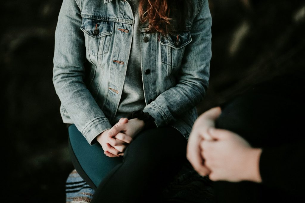 Woman receiving individual therapy